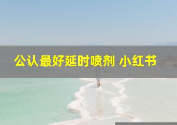 公认最好延时喷剂 小红书